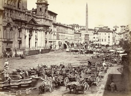 The Market in Piazza Navona circa