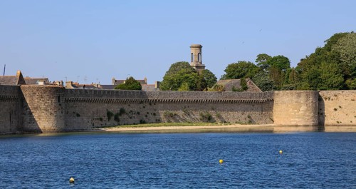 Walled old town Ville close in the port of Concarneau