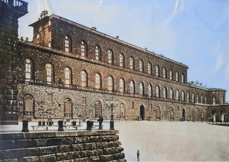 Front facade of the Palazzo Pitti in Florence