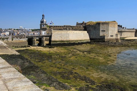 Walled old town Ville close in the port of Concarneau