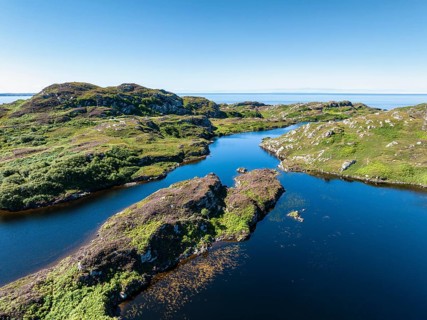 Aerial view of the sparsely populated North West Highlands