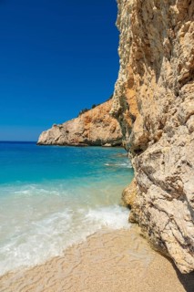 Sides of the cliffs of Porto Katsiki Beach on the island of Lefkada