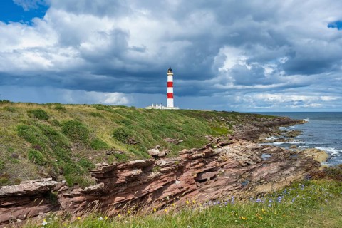 The Tarbat Ness Lighthouse on the Moray Firth