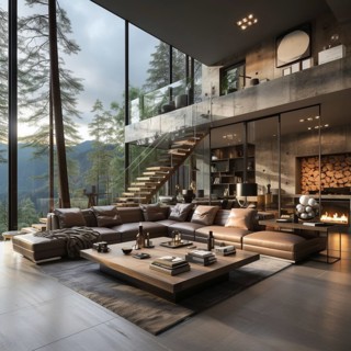 Modern apartment furnishings
