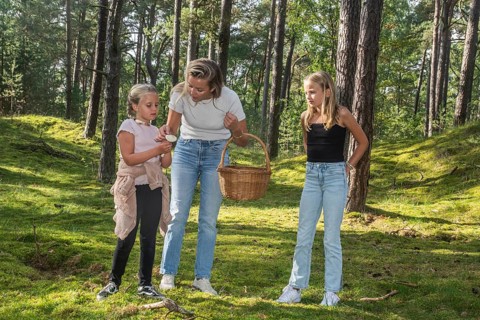 Blonde woman with two girls