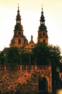 Old city wall behind Fulda Cathedral