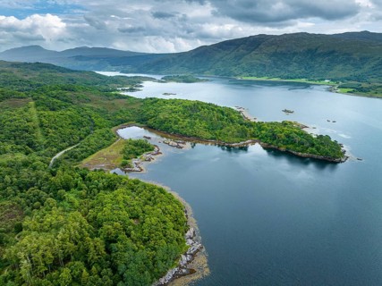 Aerial view of Loch Sunart