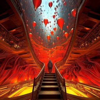 Stairs leading to a fairyland world