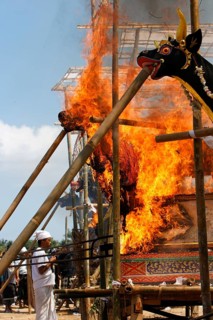 Cremation ceremony and funeral service in Bali