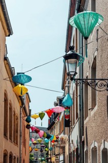 Chinese lanterns in Rue du St. Esprit