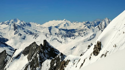 View from Gabler to Hochgall on the left