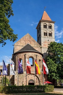 Abbey ruins during the festival