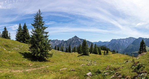 Hiking trail to Thorhoehe with view to Rinnkogel