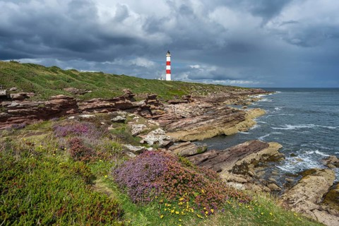 The Tarbat Ness Lighthouse on the Moray Firth