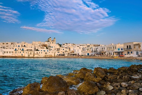 Traditional Greek whitewashed houses