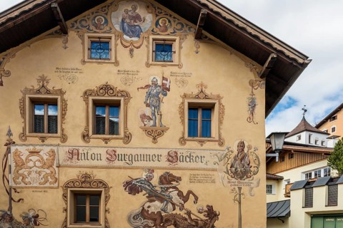 Painted house wall