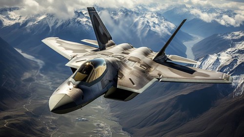 A lockheed martin F-35 fighter jet flying high in the air
