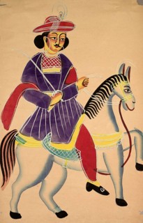 Raja riding a horse