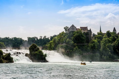 Waterfall and castle