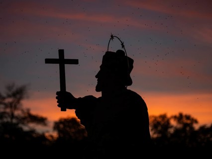 Silhouette in the sunset