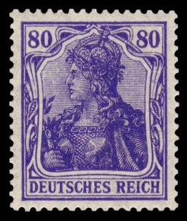 Stamp vintage 1920 of the German Reichspost