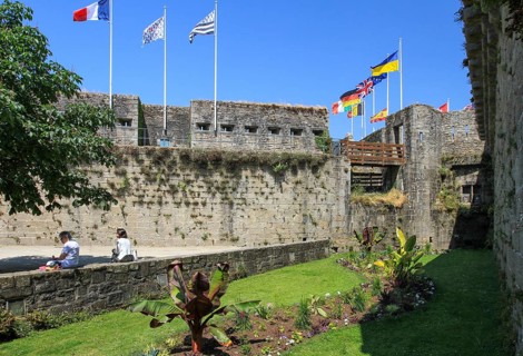 Walled old town Ville close in the port of Concarneau