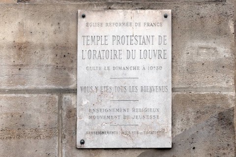 Information board at the Protestant Reformed Church