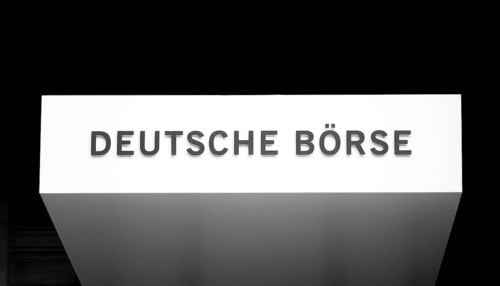 Sign with inscription Deutsche Boerse
