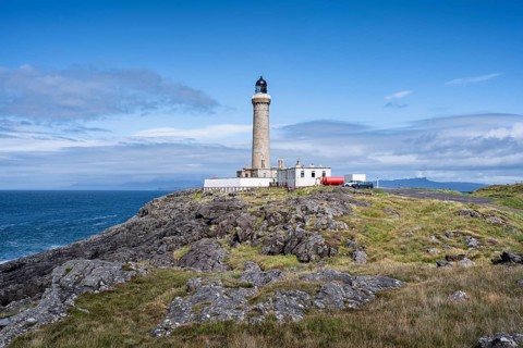 The 35 metre high Ardnamurchan Lighthouse was completed by Alan Stevenson in 1849 and is located at the most westerly point of the British main island