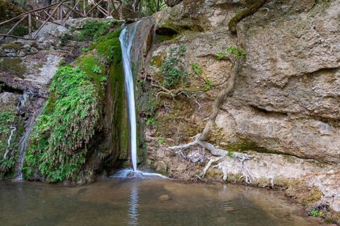 Small waterfall in the valley of the butterflies