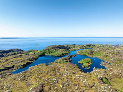 Aerial view of the sparsely populated North West Highlands