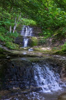 Waterfall of the Taugl at the Wald Wasser Zauber Weg near Hintersee
