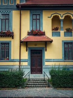 Colorful house facade