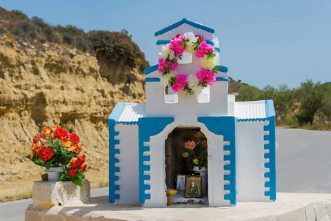 Replica of an Orthodox Church near Matala on Crete
