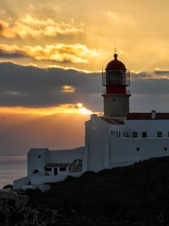 Cabo de Sao Vicente Lighthouse at Sunset