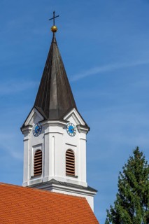 Church tower with clock