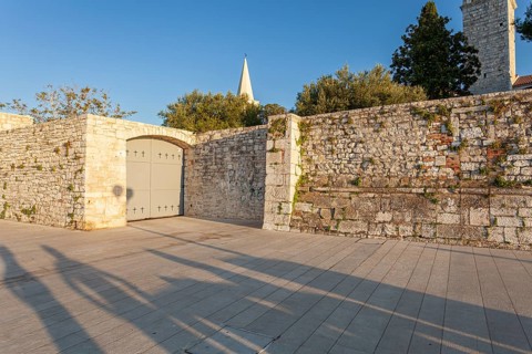 Parts of the old city wall of Porec