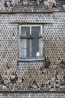 Dilapidated historic dwelling house