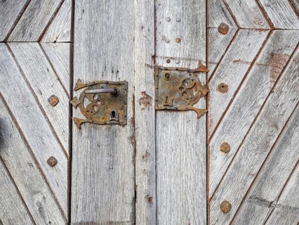 Rusty door fitting