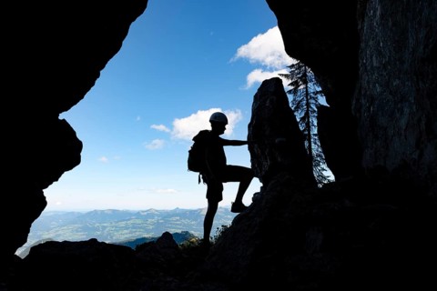 Climbers on the Mannlsteig