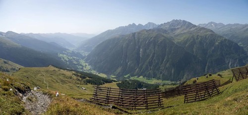 View from Mount Schareck into the Moelltal valley
