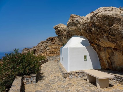 Agios Antonios rock chapel built into the rock