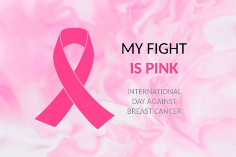 My fight is pink. National Breast Cancer Awareness Month concept