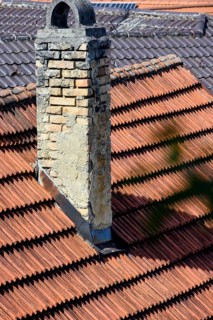 Old brick chimney