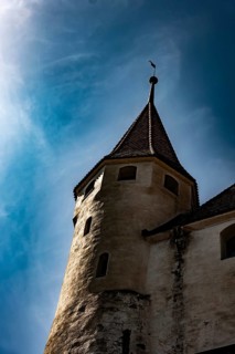 City of Thun with Castle in a Sunny Day in Thun