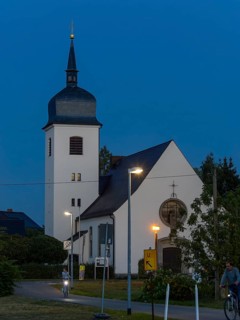 St. Mary's Annunciation Church at dusk