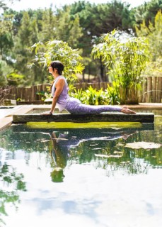Woman practicing yoga