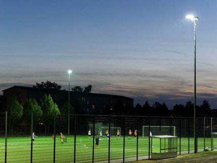 Football pitch and football match