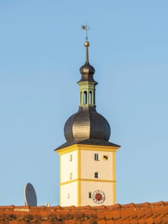steeple of the church Johannes der Taeufer