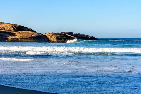 Arpoador Beach in Ipanema during a Rio de Janeiro summer morning